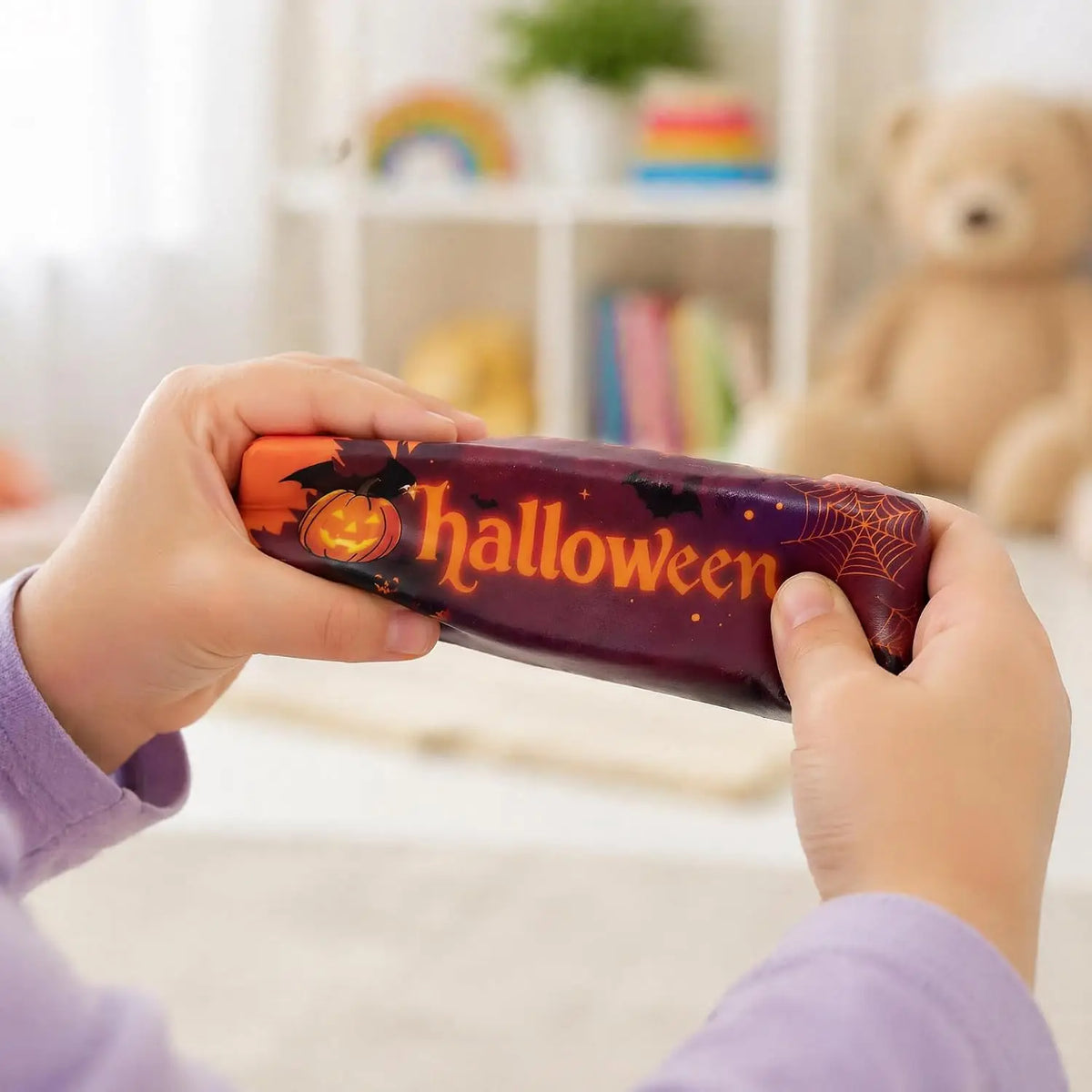 1/24PCS Halloween Squishy Butter Stick Toys Decompression Stress Relief Halloween Buttter Squishy Fidget Toys Party Favors